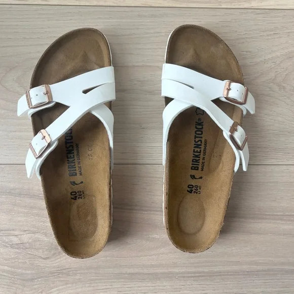 BIRKENSTOCK white yao balance sandals NWOB / size 40 - Picture 2 of 6
